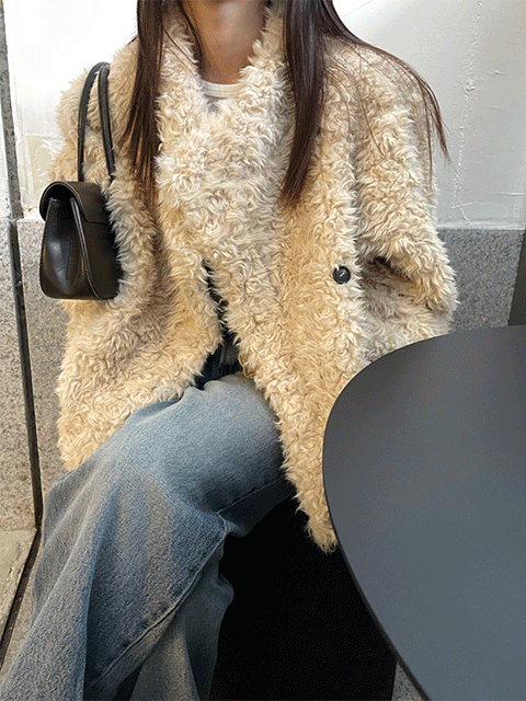 리스 teddy jacket (2color)