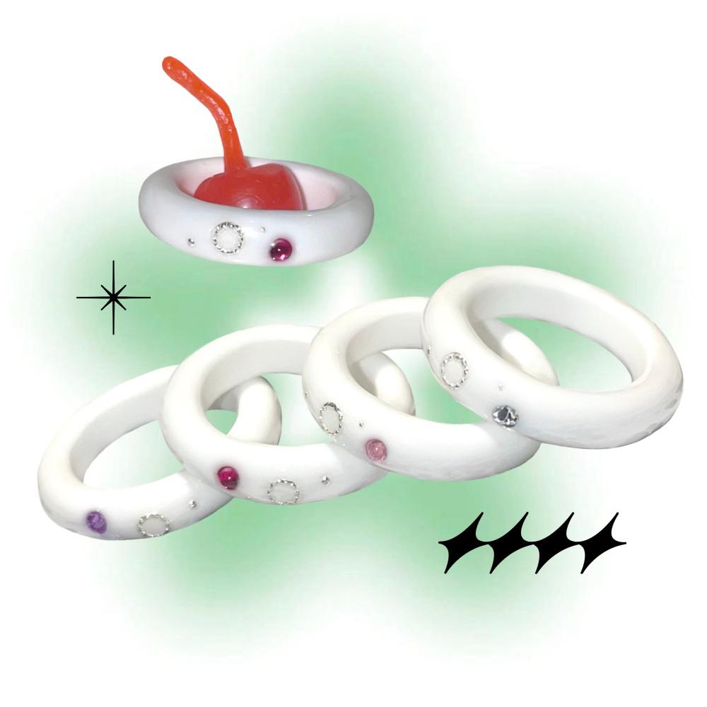 보석바 반지 / 클레이링 y2k 키치 심플 데일리 반지