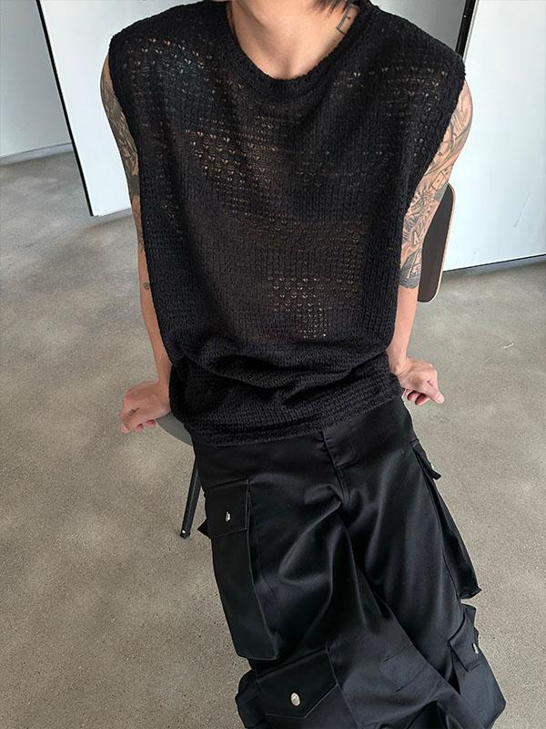 DIY knit vest (2color)