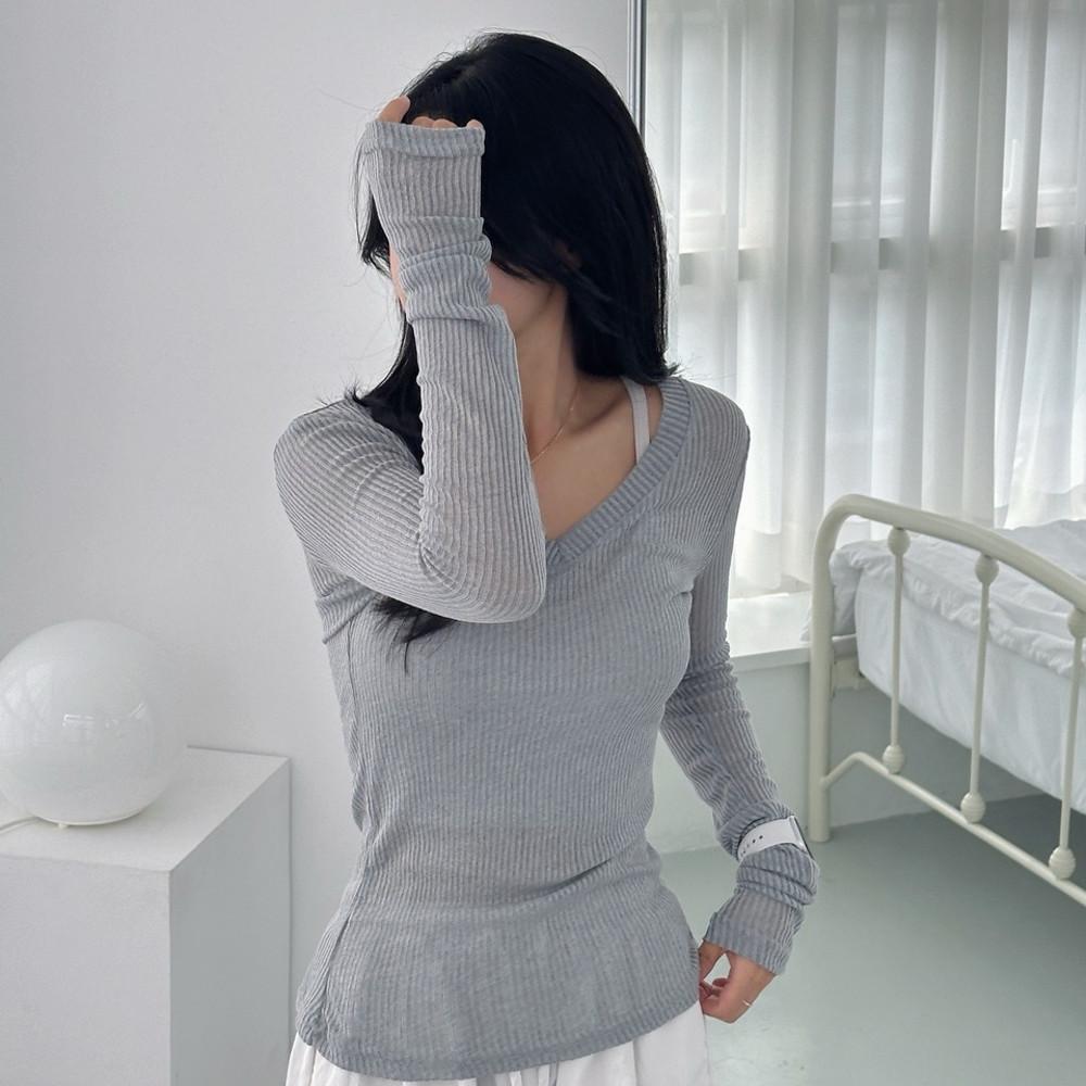 여름부터 가을까지 시스루 니트