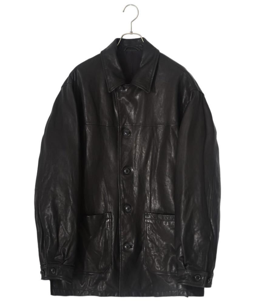 YOKE 요크 24SS GOAT LEATHER CAR COAT YK24SS0627B