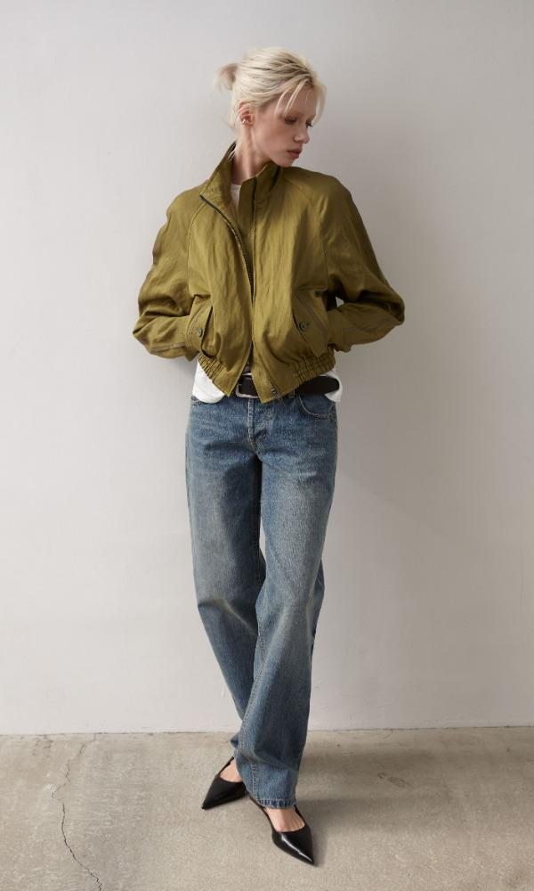 [3/13 예약 발송] VINTAGE WASHED SHRUNK TRACK BLOUSON (OLIVE)