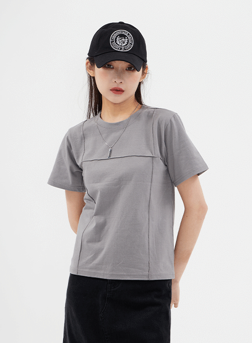 포티 절개 반팔티 C1702