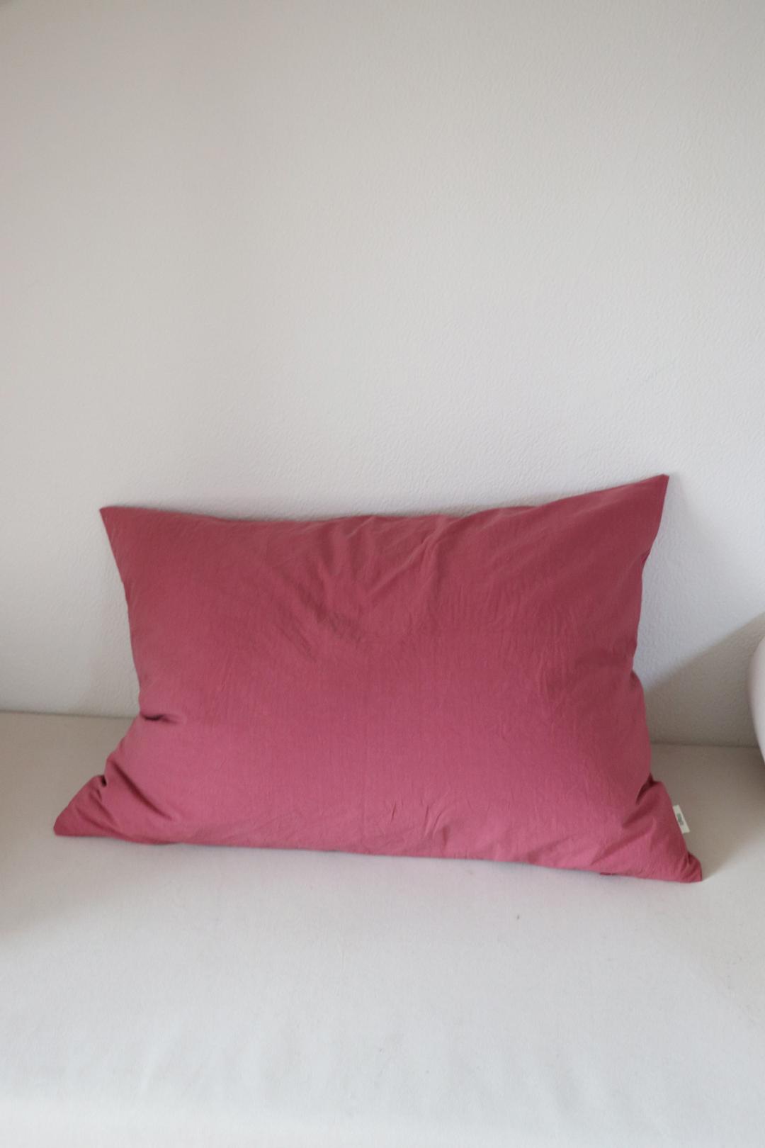 Magenta cotton pillow cover