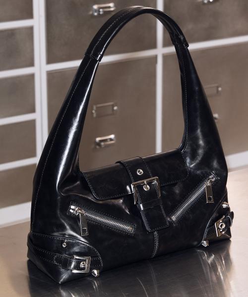 낫노잉(NOTKNOWING)  Small Moto Hobo Bag (LEATHER) - 사이즈 & 후기 | 무신사