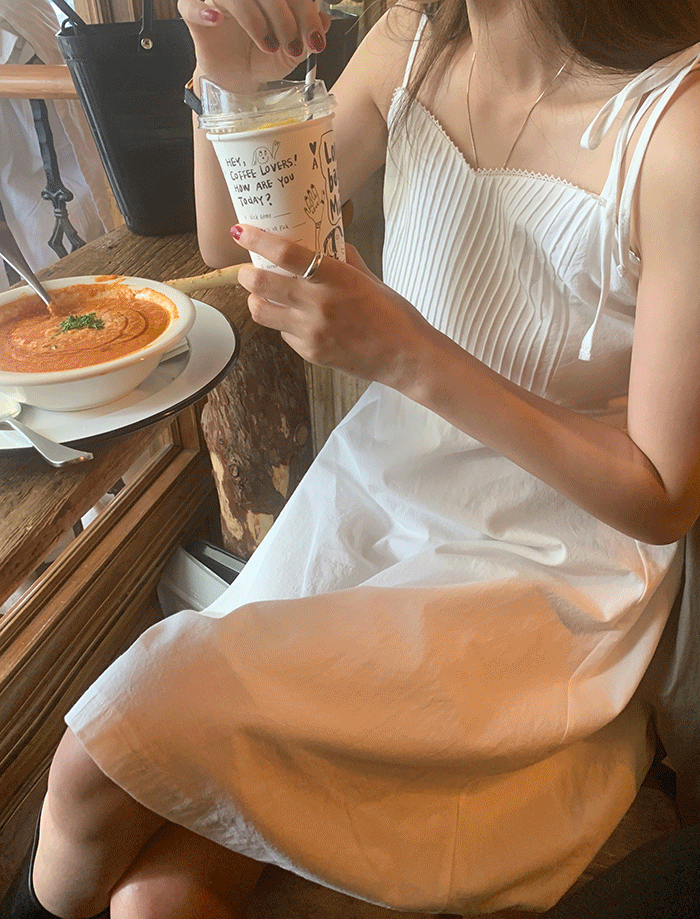 플링 뷔스티에 미니 원피스