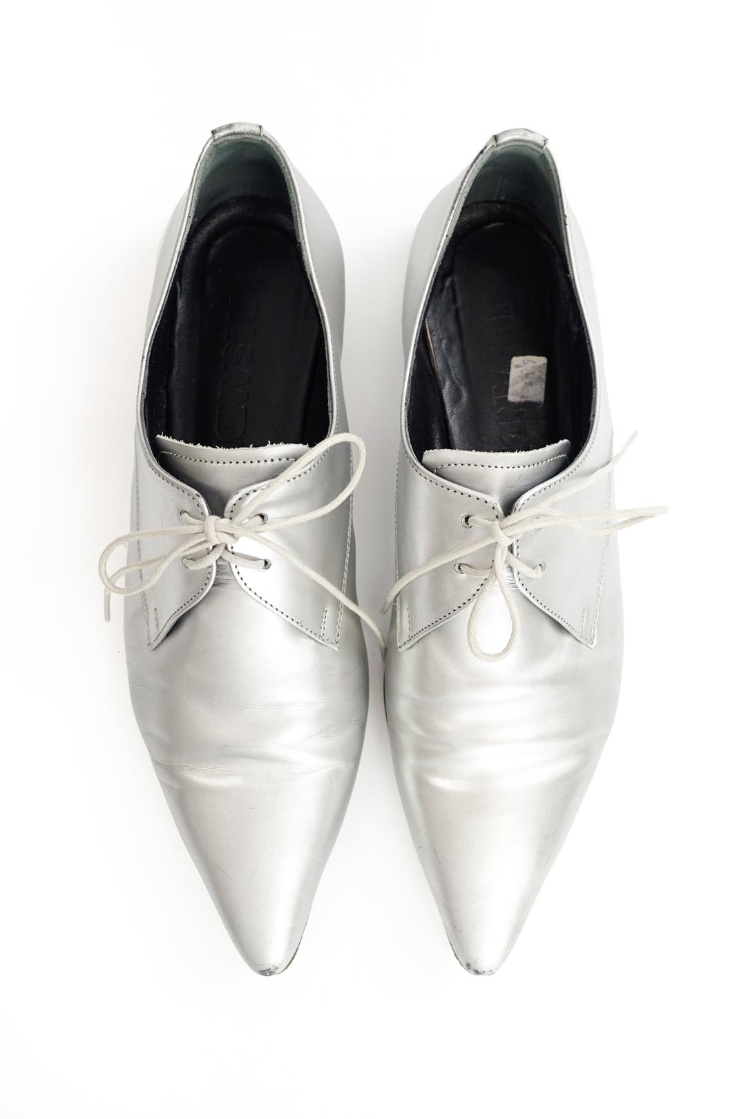 [vintage] Jil Sander silver pointed lace ups