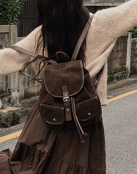 빈블 리브미 스웨이드 포켓 백팩