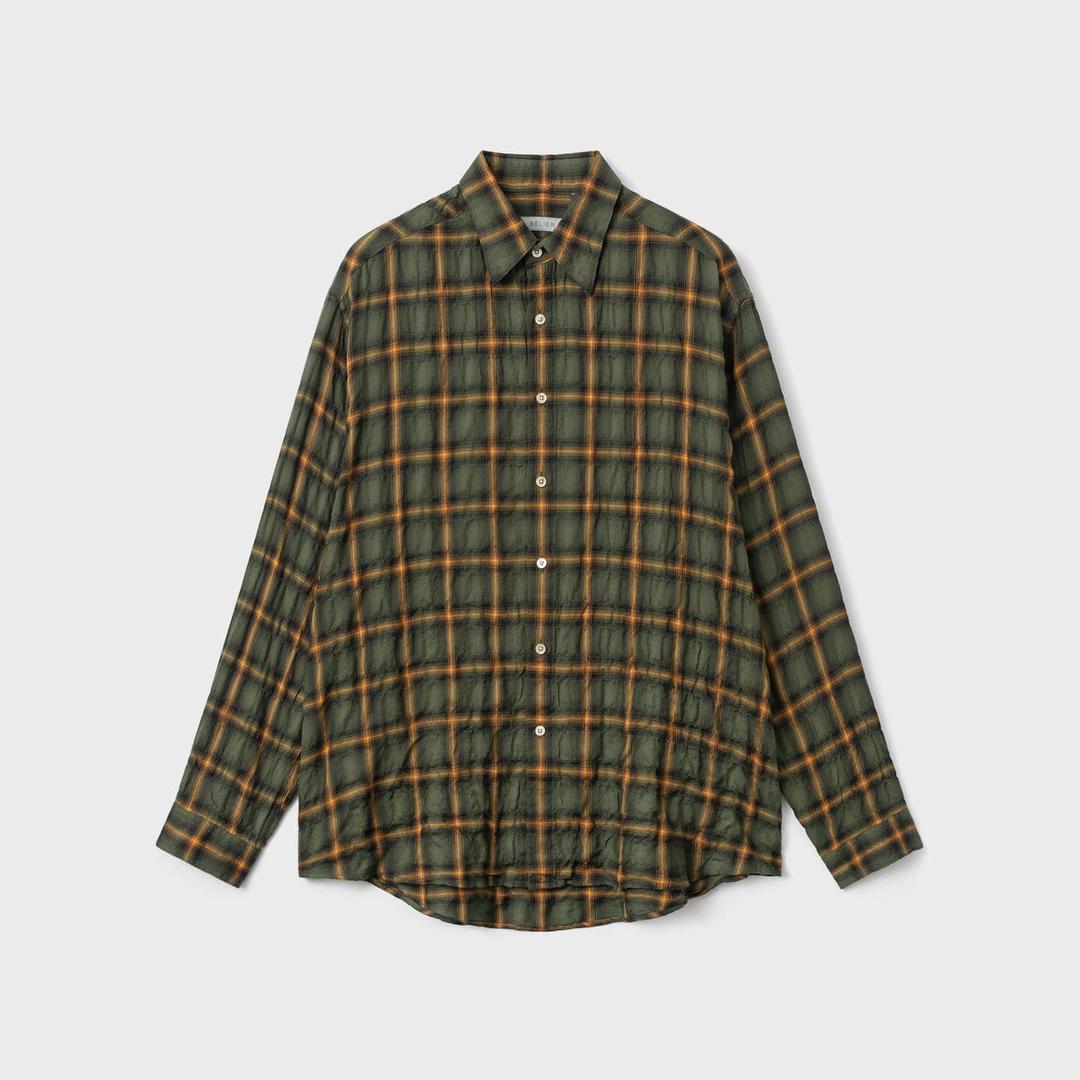 브리즈 치코 셔츠 - 그린 옴브레 체크