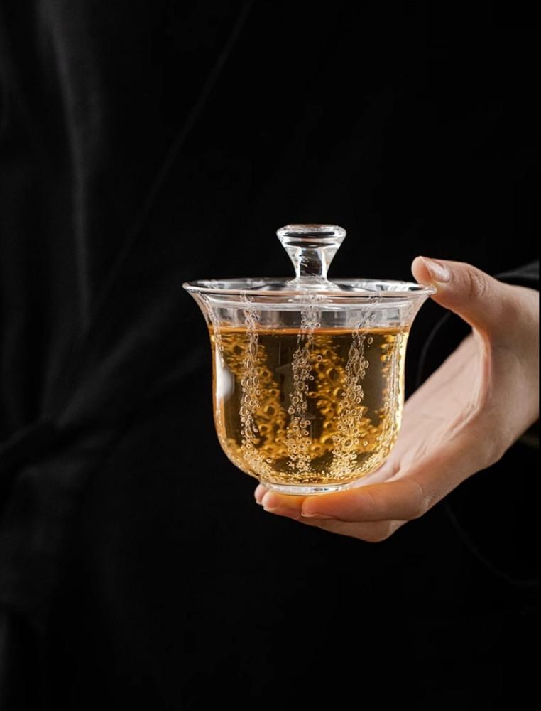 온저 스파클링 크리스탈 내열유리 개완 150ml 차공간 다기 다도세트