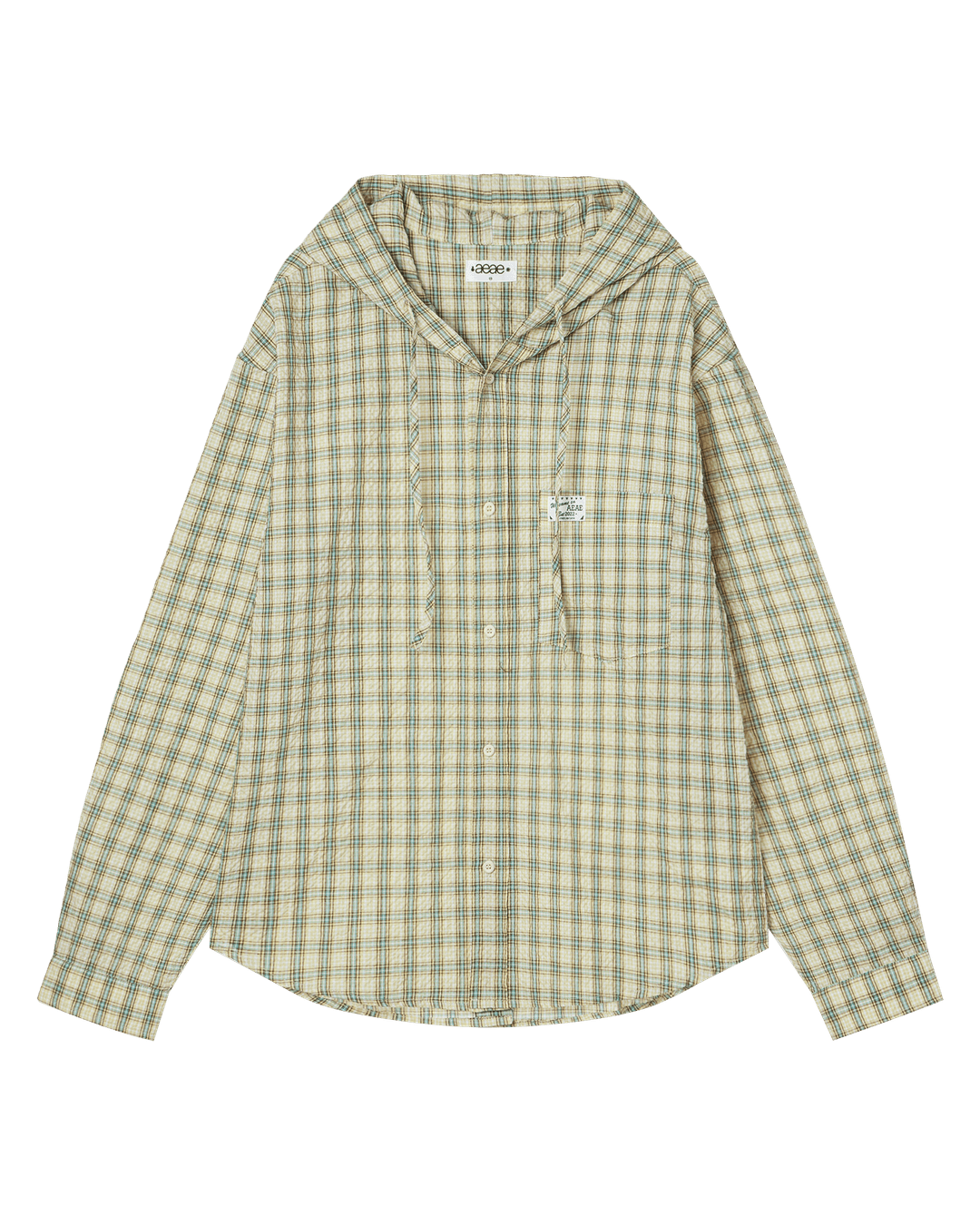 CHECK HOOD SHIRTS [LIME]