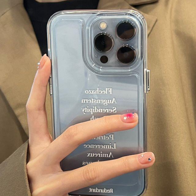 [신상] 아이폰 심플 데일리 영어 문구 레터링 투명 젤리 하드 케이스 11 12 13 14 플러스 프로 맥스 미니 X XS XR 7 8 SE2 SE3