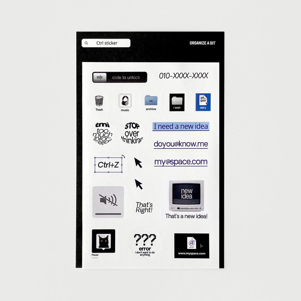 control sticker 컨트롤 디지털 다꾸 스티커