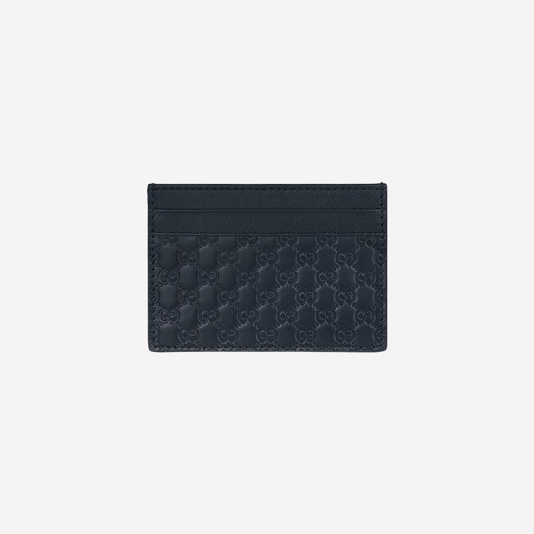 Gucci Micro GG Ssima Card Case Navy