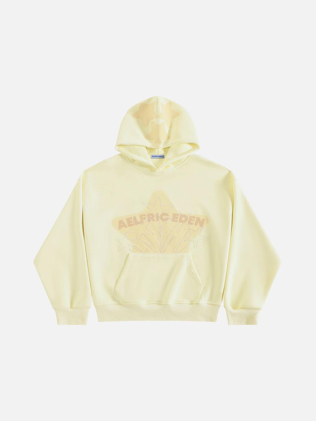 Aelfric Eden Beading Eden Star Pullover Hoodie - Yellow / XS