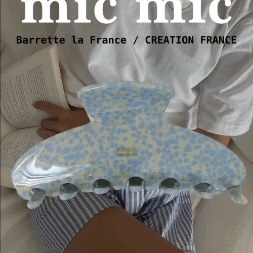 [La France] 미끄미끄 프랑스핀 푸른밤 마블 셀룰  sky blue 엔젤 여름 악세서리  헤어 집게핀