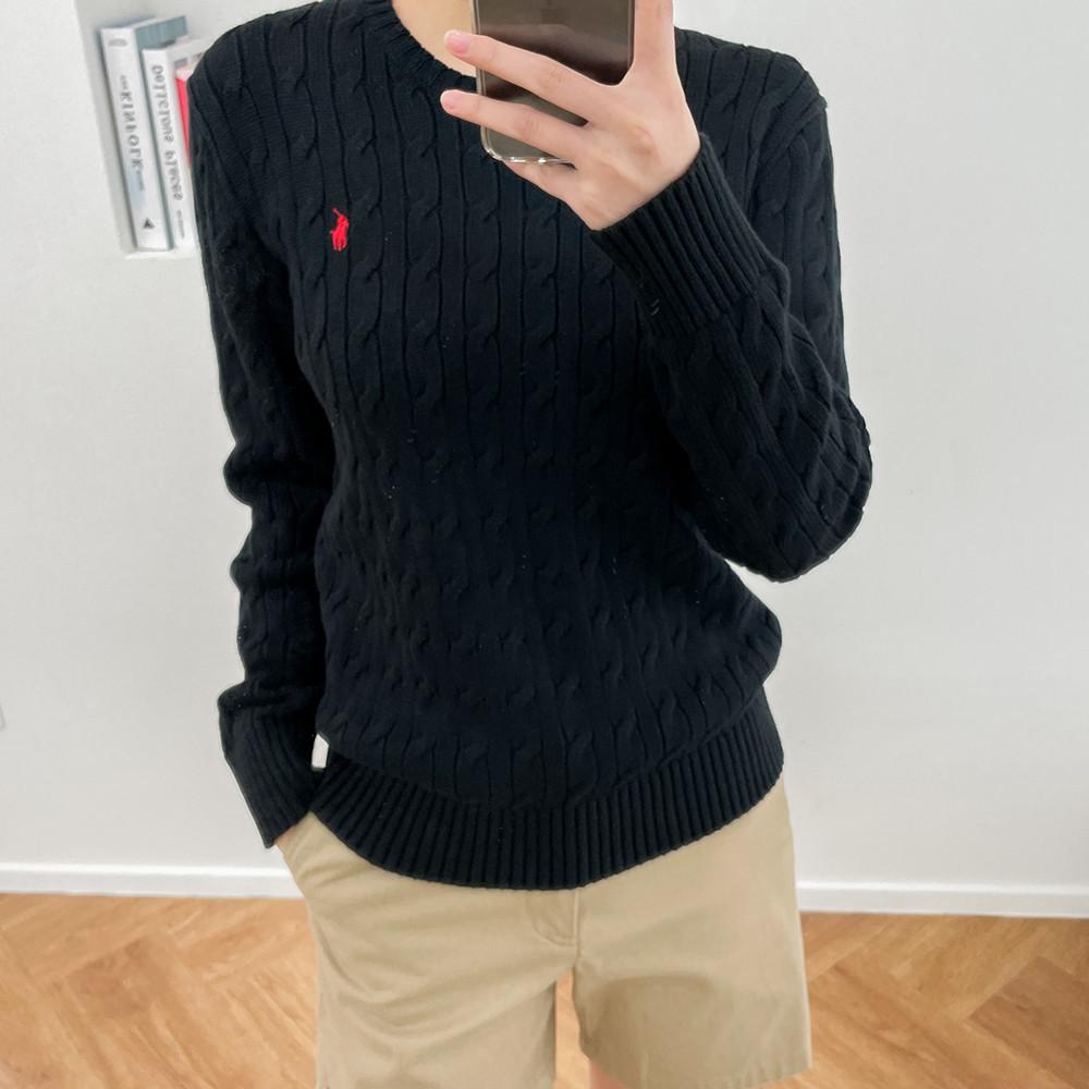 [당일발송]백화점 폴로 보이즈 케이블 니트 꽈배기 스웨터 남녀공용