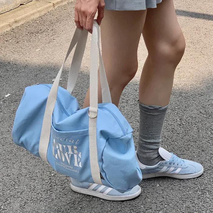 OUR LOVE duffle bag / blue 블루 더플백