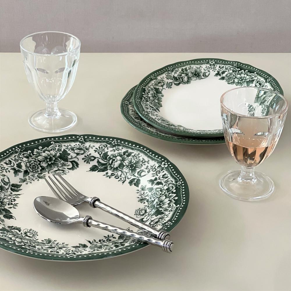 클레이탄 다이아나로즈 그린 플레이트 원형접시 2size