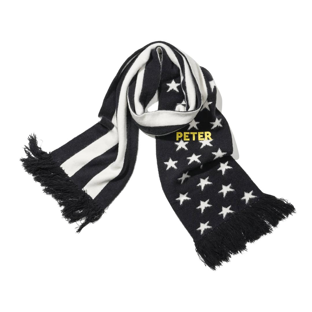 PETER'S USA FLAG MUFFLER - BLACK