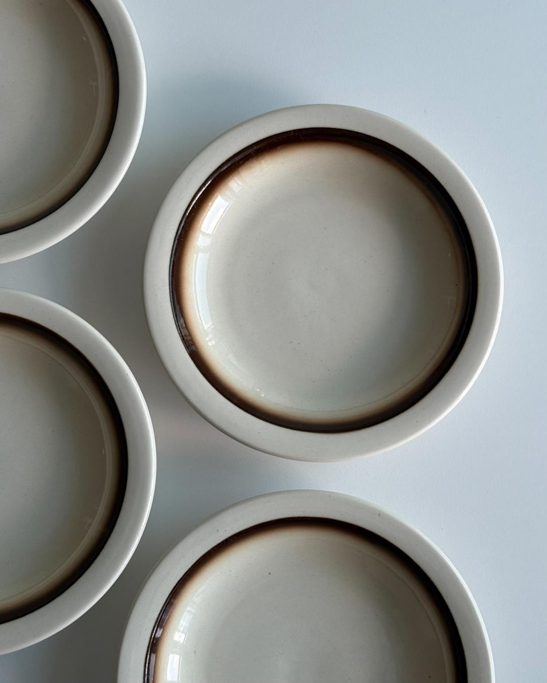 70s DDR Brown Rim Pasta Plate