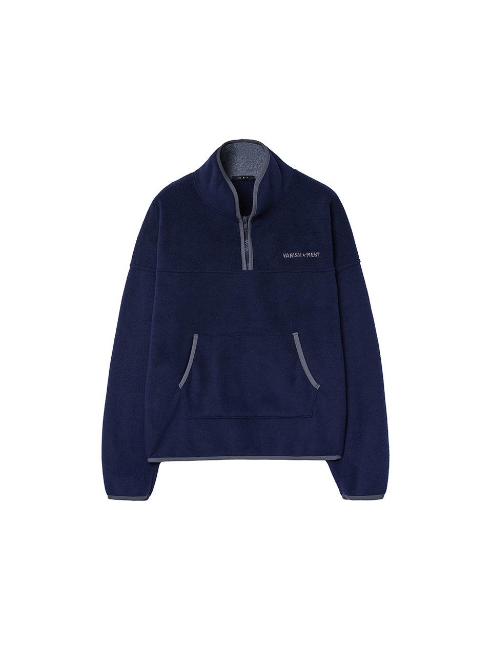 [1차 12/19 2차 12/26 예약배송][2nd] Fleece pullover half zip-up_navy