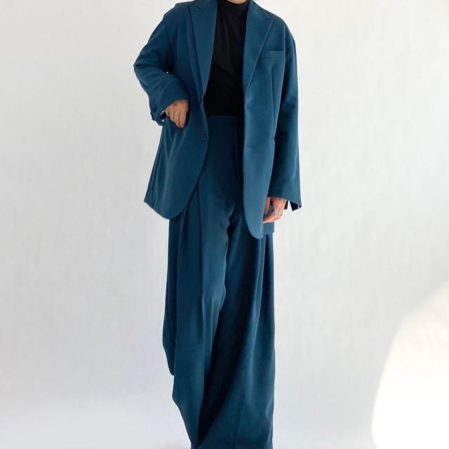 오버핏 빅 와이드 셋업 자켓 3color 청록