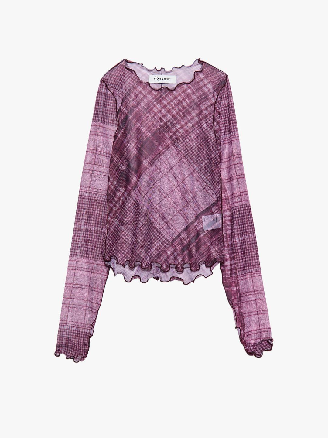 Check Mesh Top_Pink Check