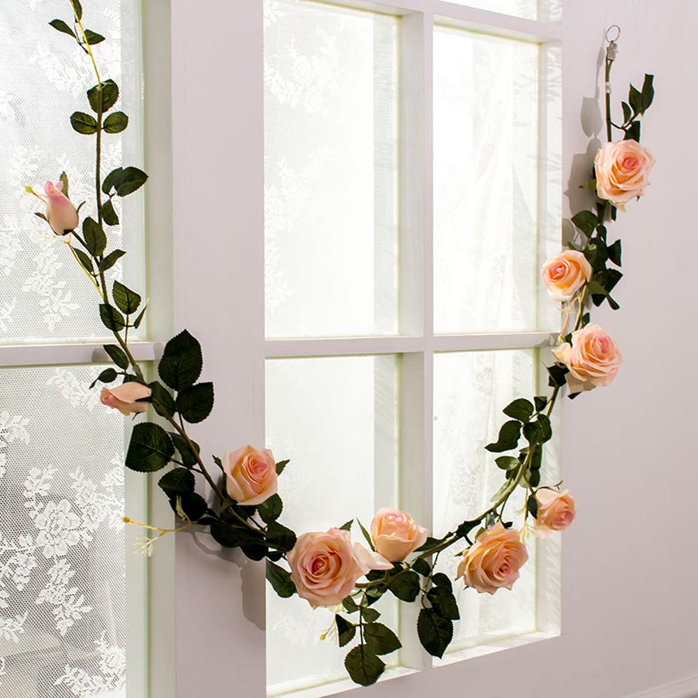 와이어 장미덩쿨 장미 조화가랜드