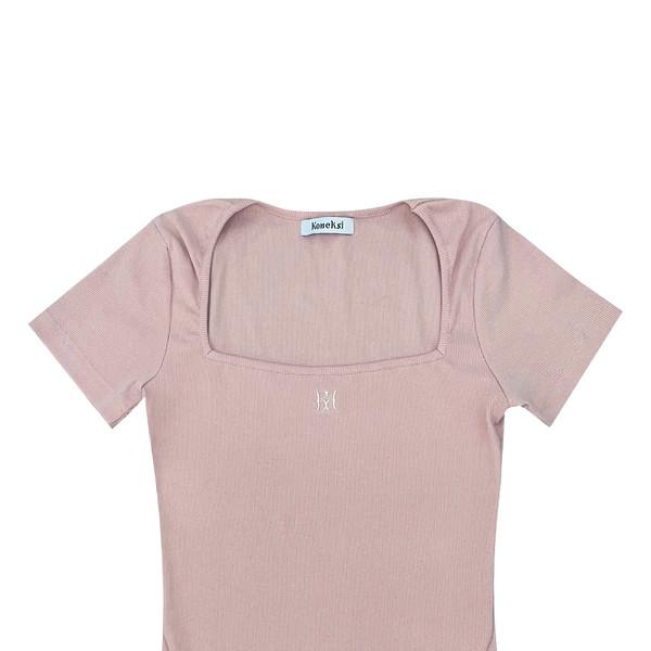 Logo Square Neck Tee (NUDI)