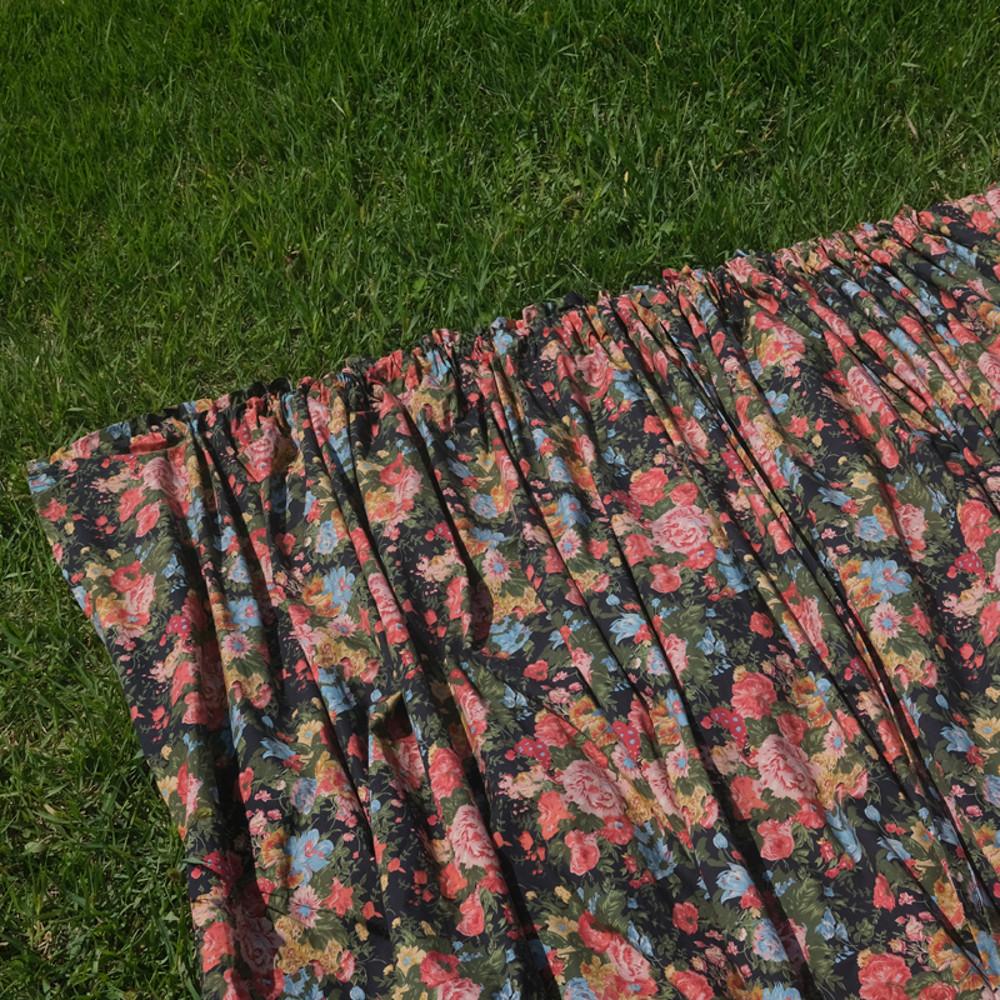 고요하우스 코스모 빈티지커튼 레트로 꽃무늬 현관중문