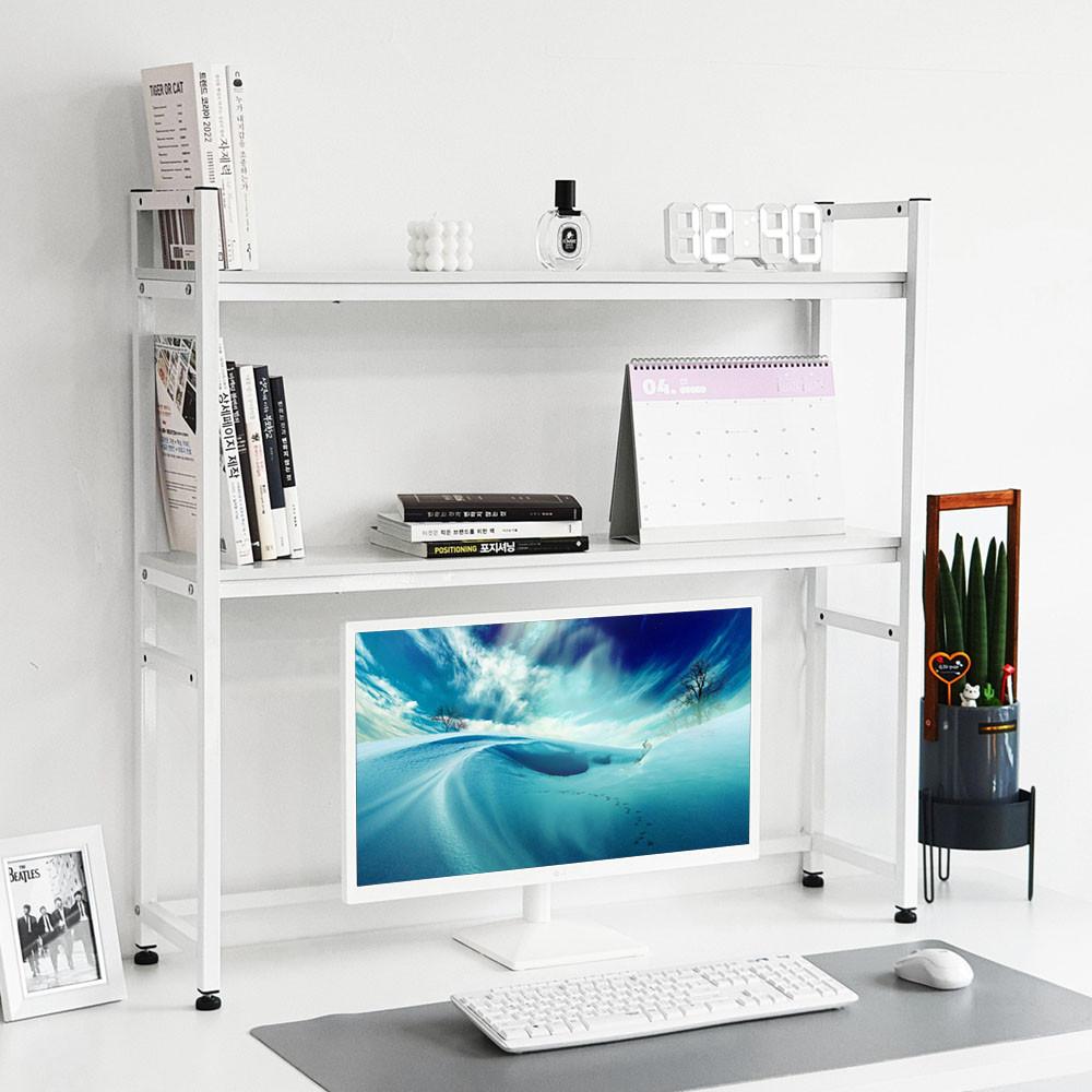 책상선반 높이 조절 철제 책상위선반 책꽂이 수납 정리 책장 2단 3단