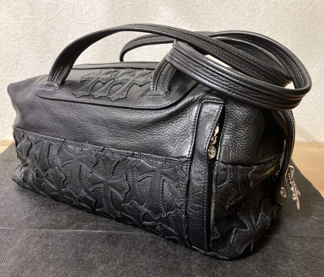 CHROME HEARTS クロムハーツ パーフェクトレザー ローデッドクロスパッチ ミニボストン バッグ ショルダー | chromehearts