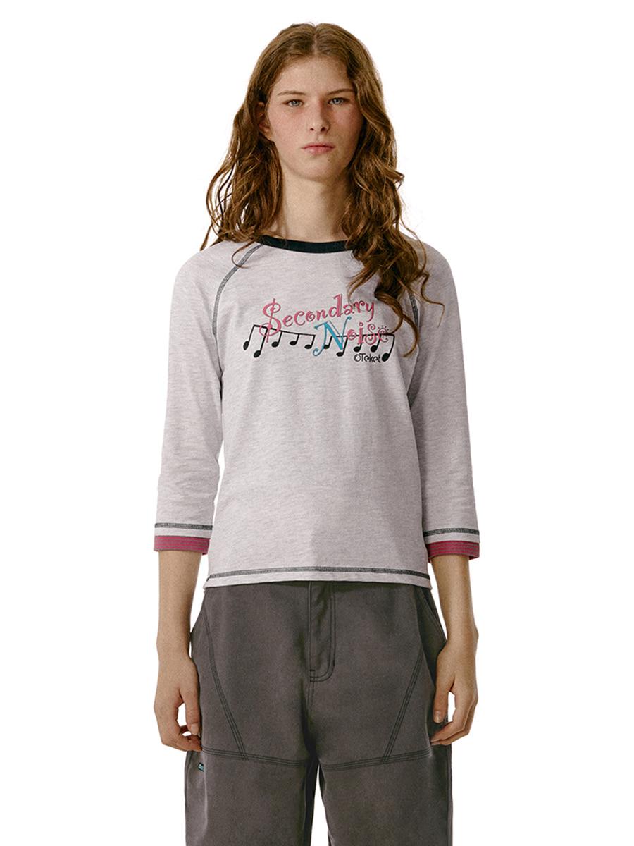 Flow Note L/S Tee Melange Gray
