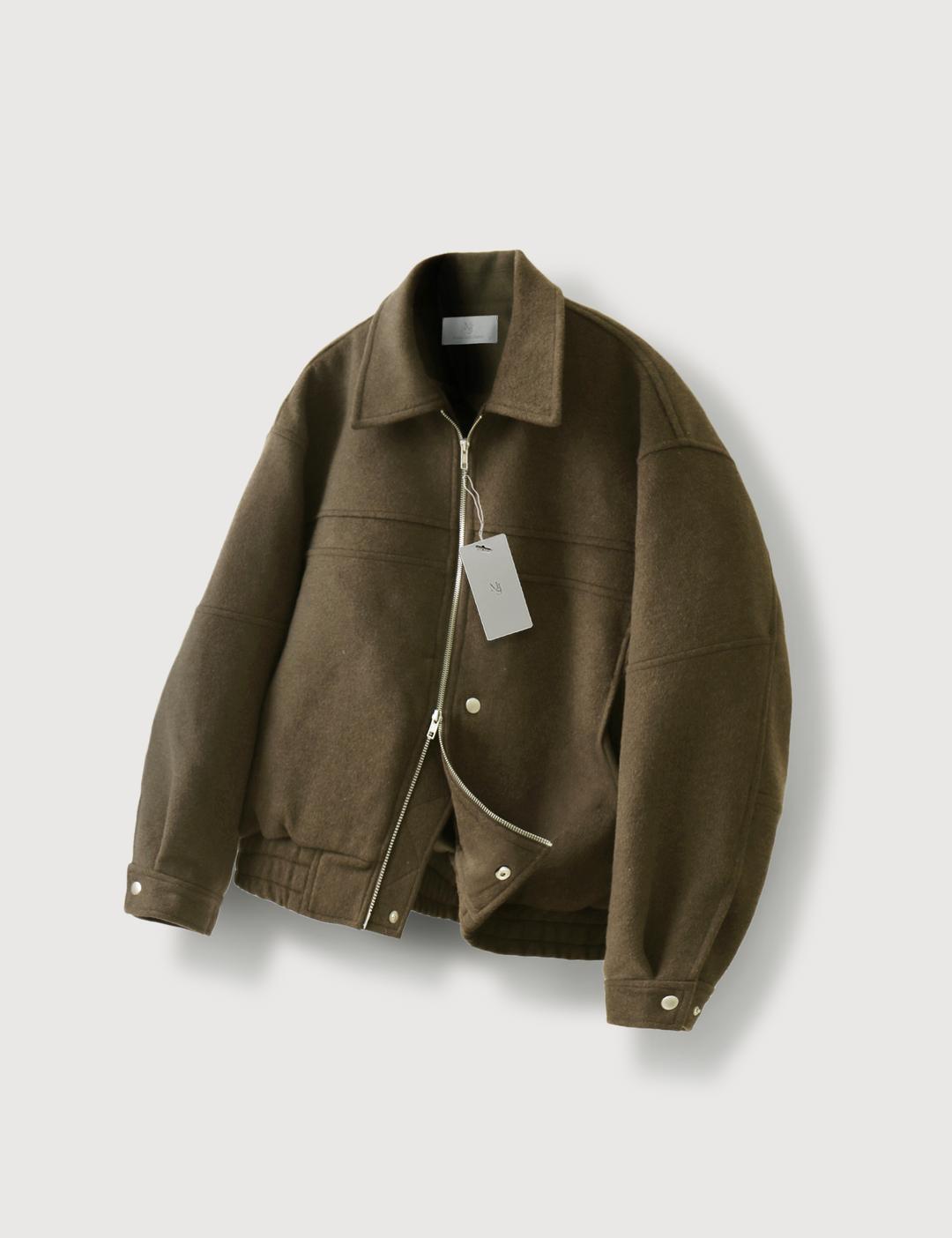 [MIS] 스티치 울 카라 자켓