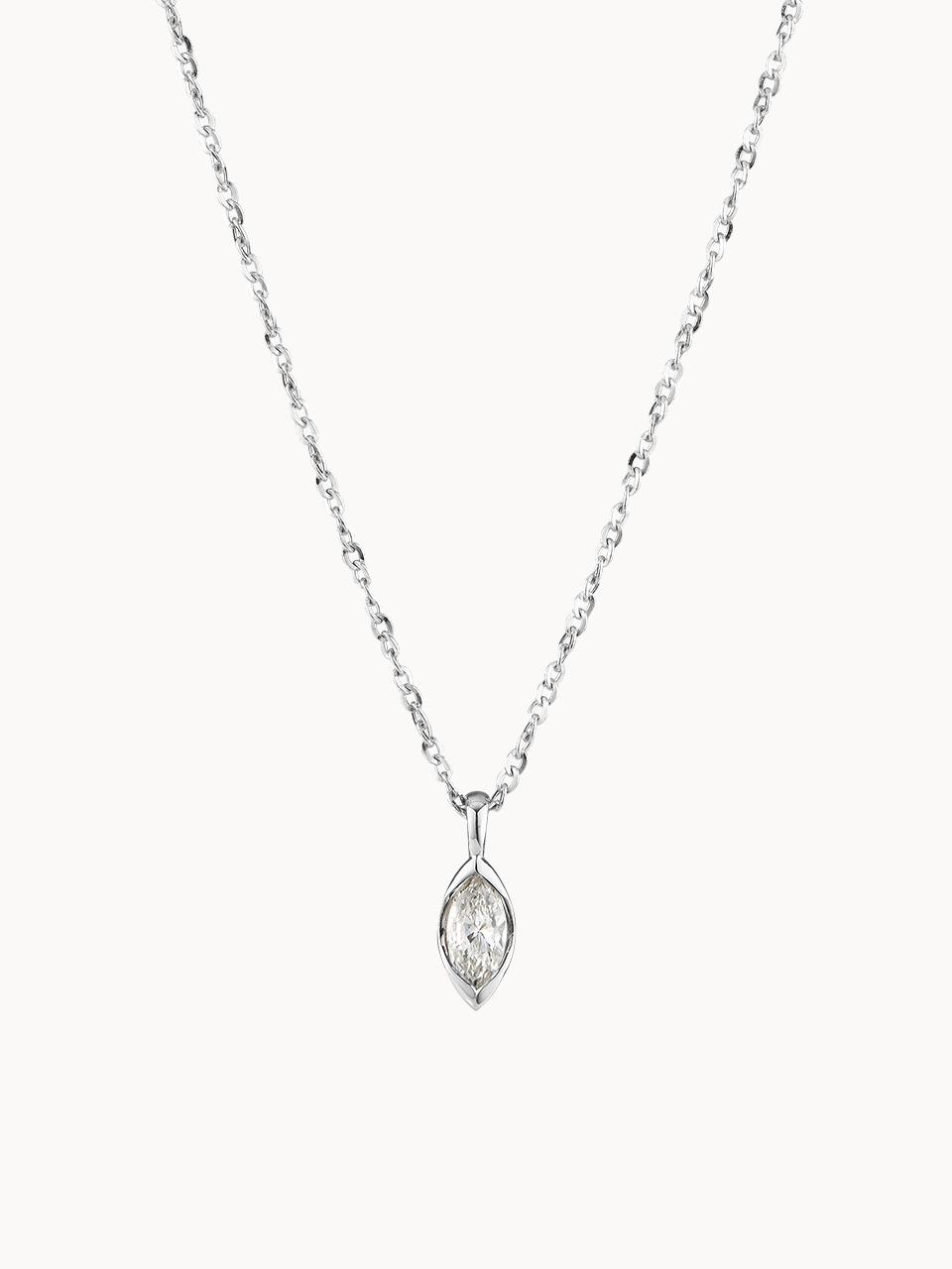 A Piece Of Marquise Diamond Necklace