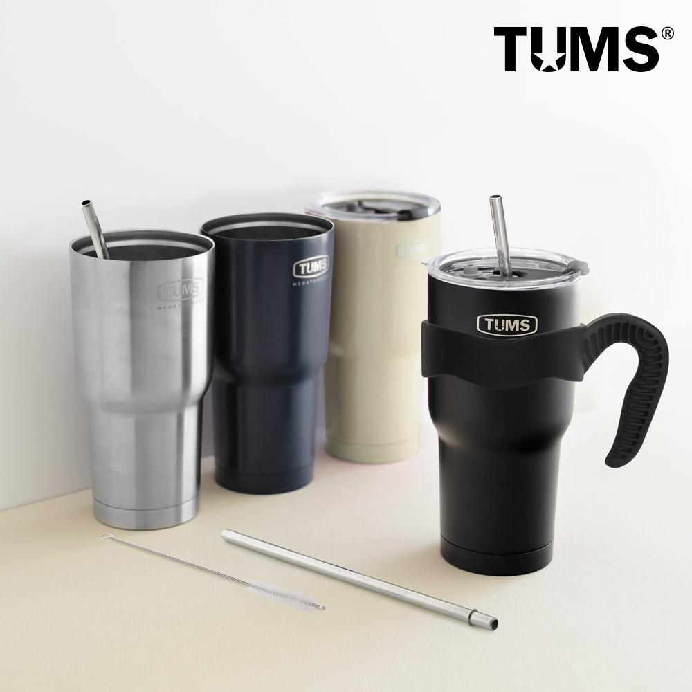 뉴메가 900ml 대용량 텀블러 5종 세트 [텀블러+손잡이+빨대 방수뚜껑+스텐 빨대+빨대 세척솔] 손잡이 빨대 텀블러