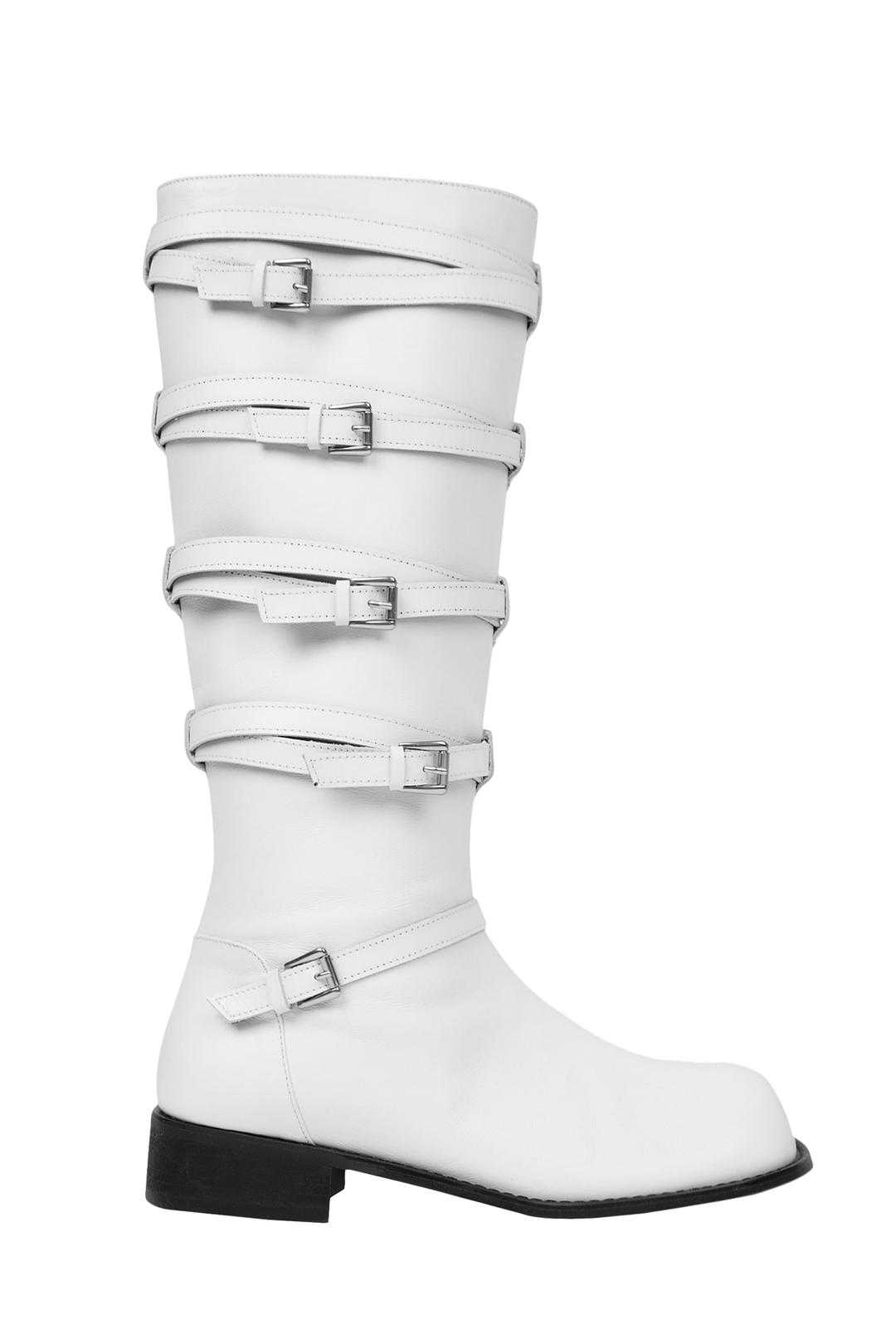 BUCKLE WIND BOOTS / WHITE