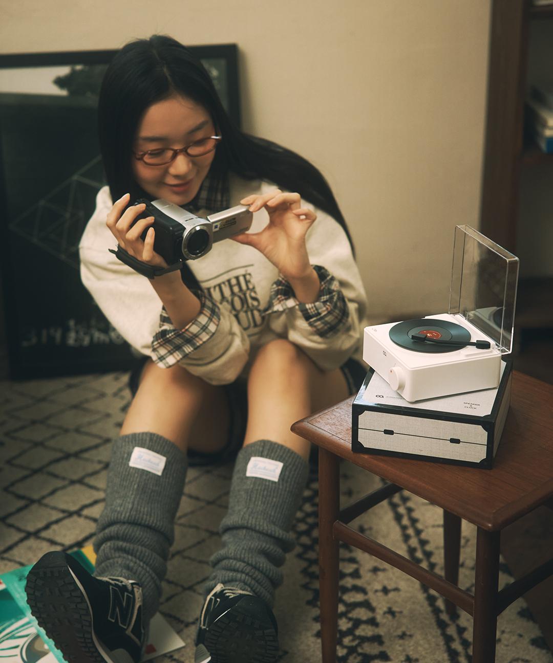 [직진배송] 미니 턴테이블 스피커 오아 블루투스 스피커 무선 캠핑 감성 레트로 휴대용 인테리어