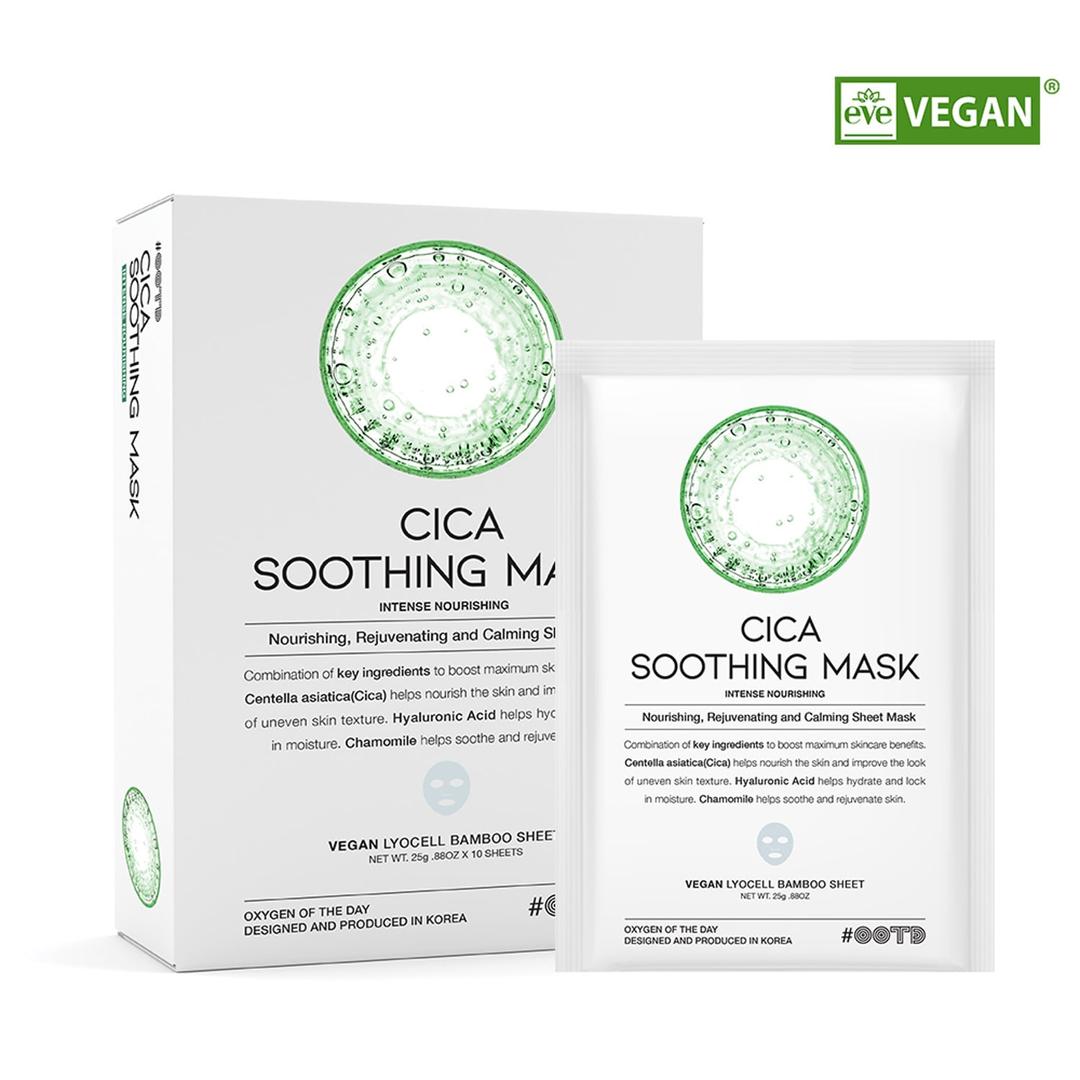 OOTD 시카 수딩 마스크팩 10매입  CICA SOOTHING MASK