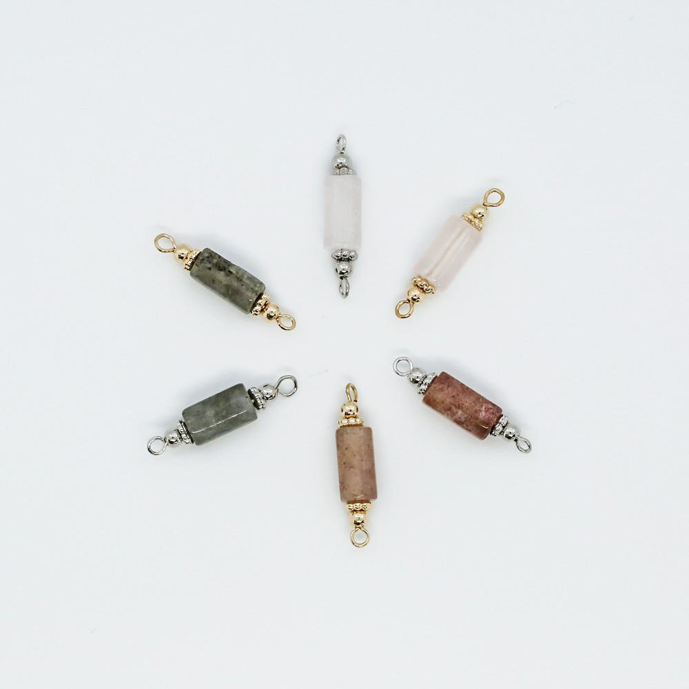 원통형 빈티지 브릭원석 펜던트 원석목걸이