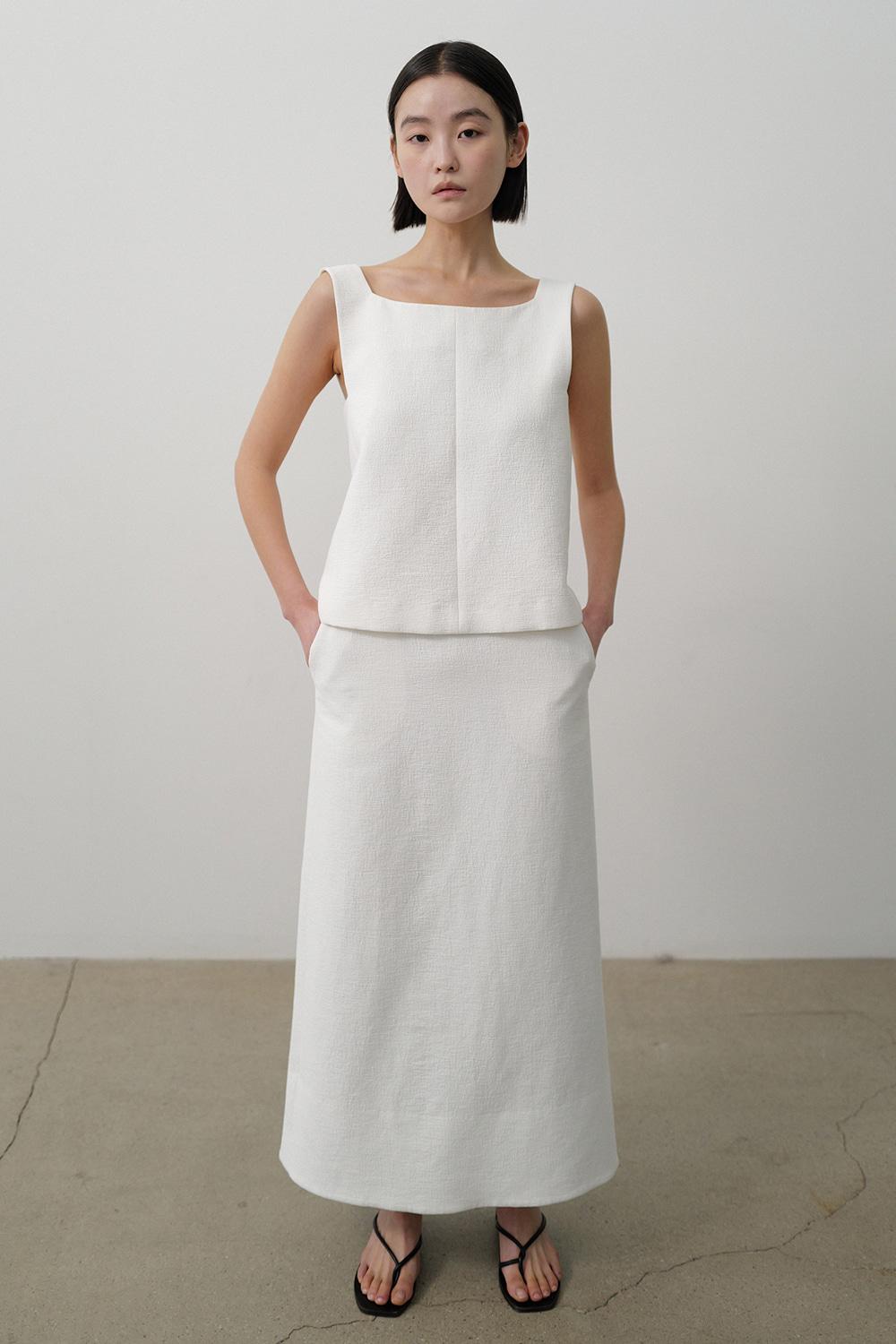 Clean Maxi Skirt_White
