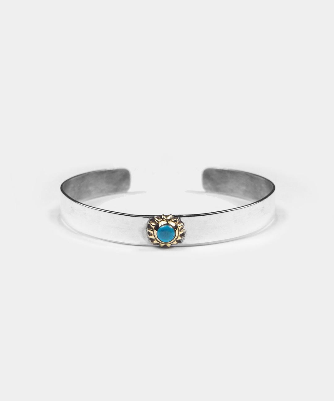 Sun&turquoise cuff bracelet