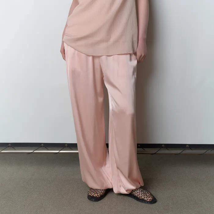 RAVA SATIN DRAWSTRING PANTS (PEACH)
