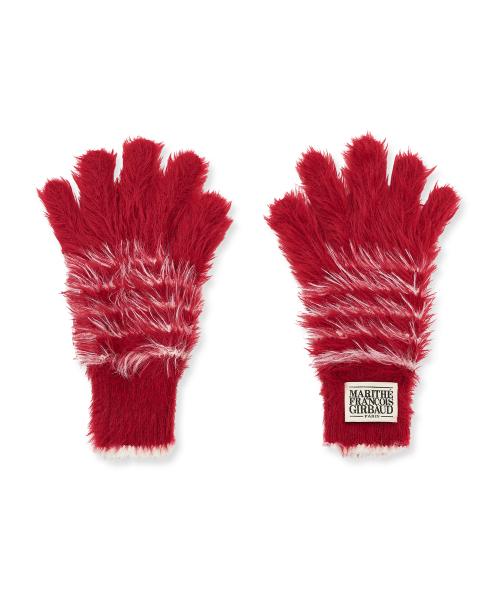 마리떼(MARITHÉ)  CLASSIC LOGO FLUFFY GLOVE red - 사이즈 & 후기 | 무신사