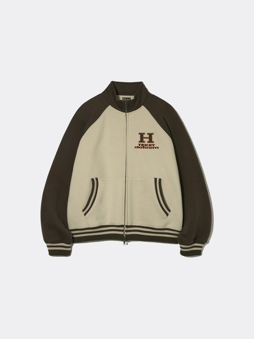 테켓 H ZIP-UP SWEATSHIRT-BEIGE