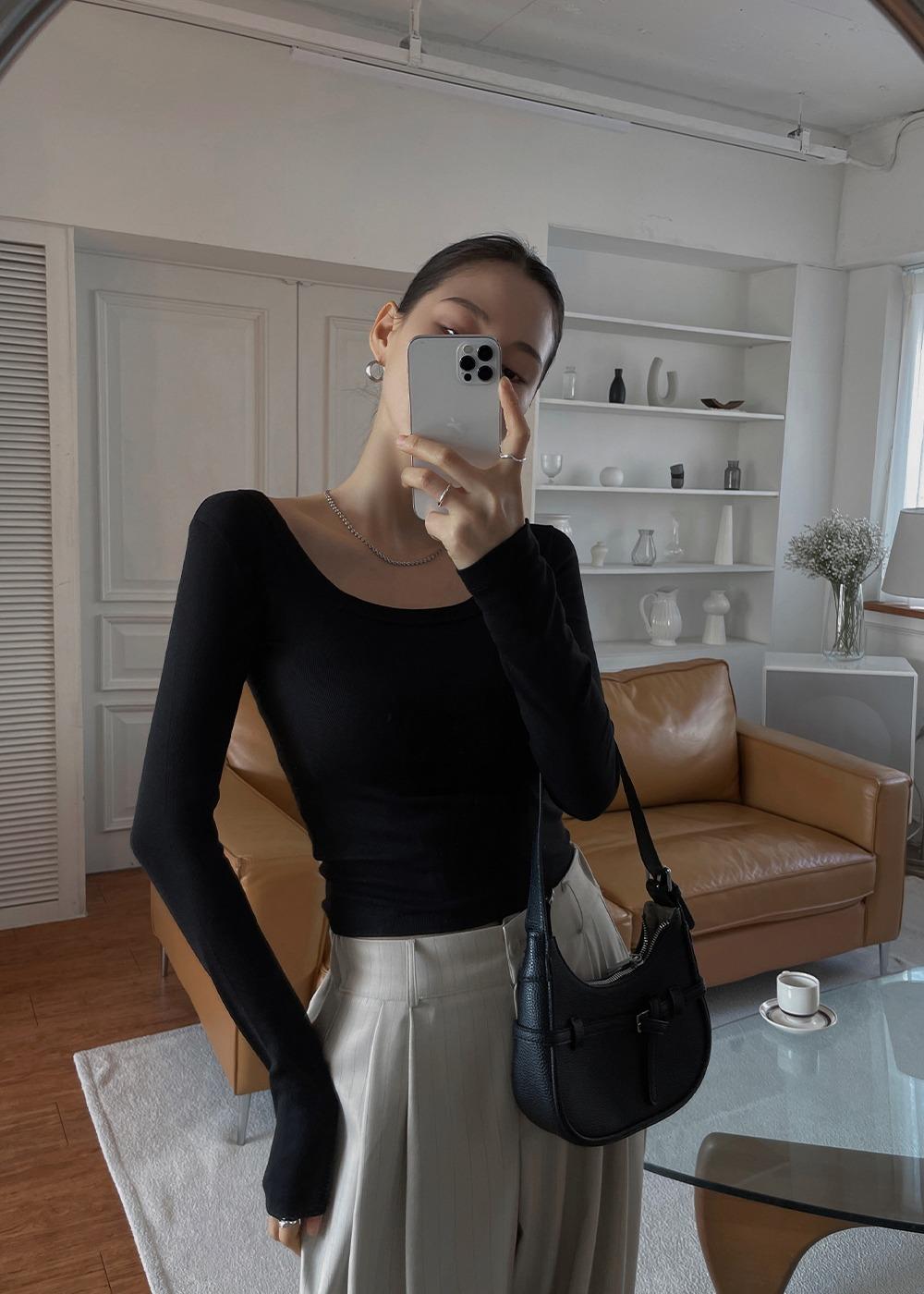 타미 스퀘어 긴팔 티셔츠 (6color) 1636