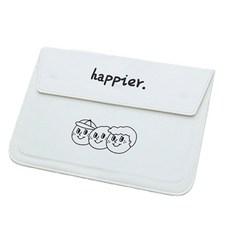 화이트 가벼운 가죽 블랙 낙서 아이패드 맥북 그램 파우치 13.