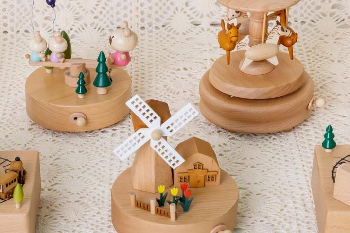 토이 우드 오르골 대만 태엽 회전목마 발레리나 뮤직박스 - 12type