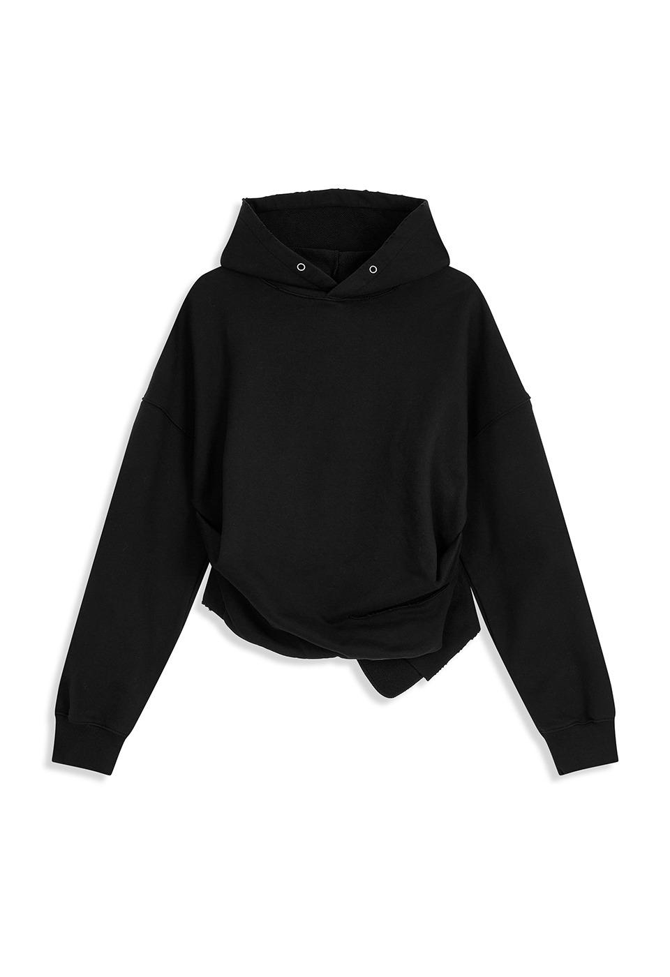 DECONSTRUCTED HOODIE, BLACK
